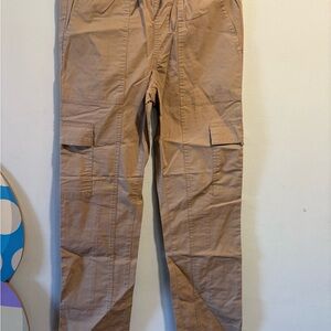 Boys Thereabouts Pull On Tan Straight Cargo Pants Size M 10/12